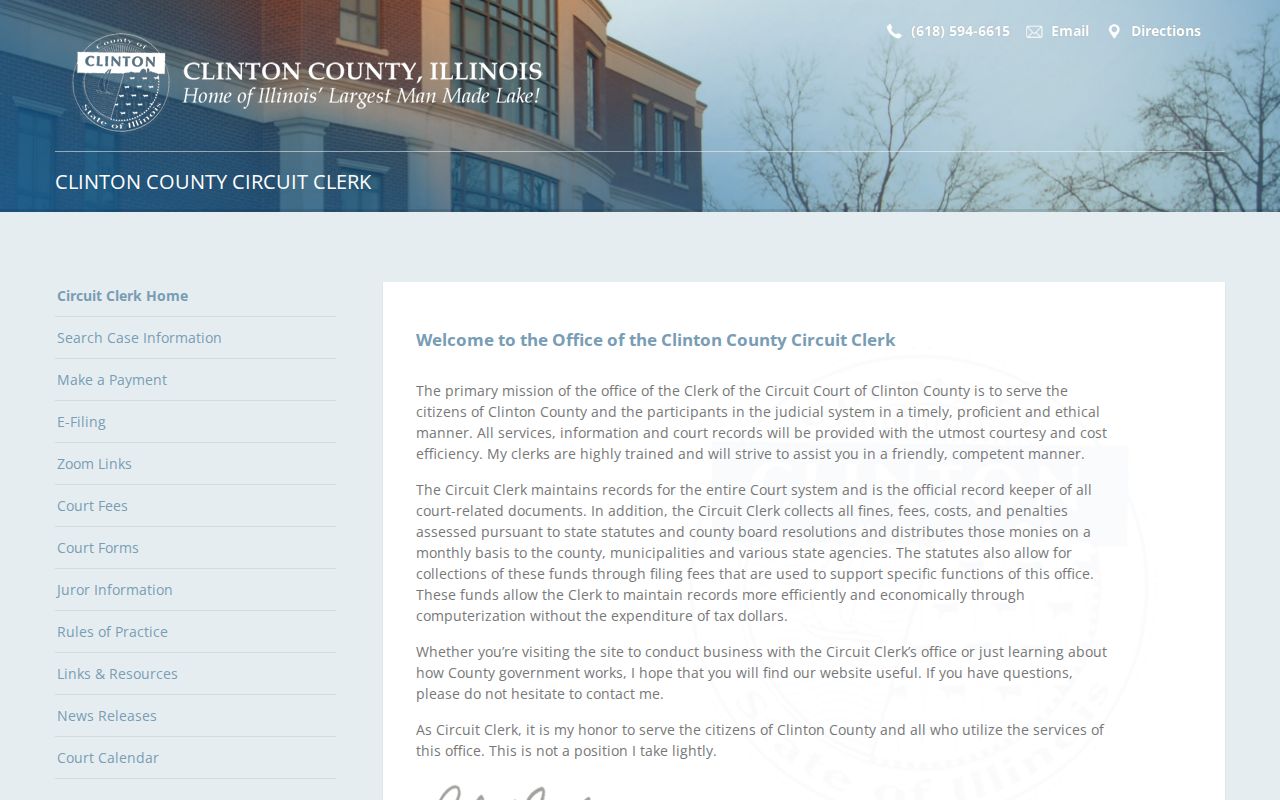 Clinton County Circuit Clerk release order records portal